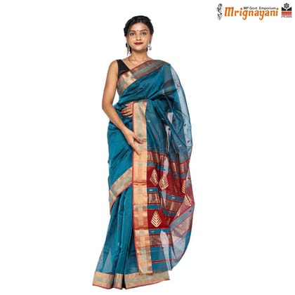 HANDLOOM MAHESHWARI SAREE WITH BLOUSE (SKU-1SM109250622, SAREE - 1173)