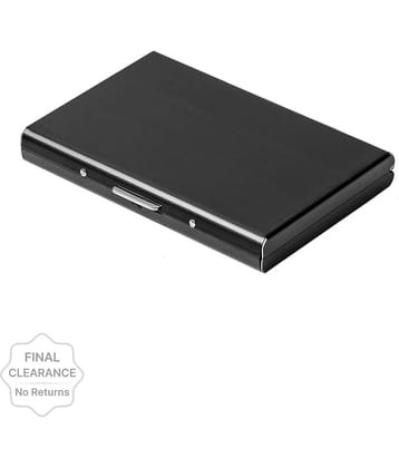 Classic World Metallic Solid Men's RFID Wallet With 6 Slots For Card ( Black , Pack of 1 )