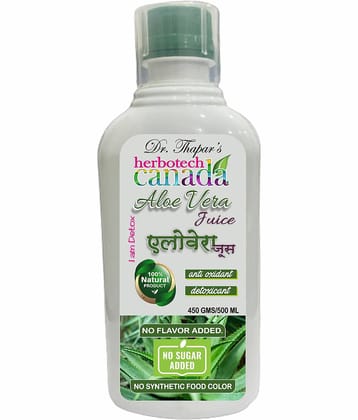 HERBOTECH CANADA Aloe Vera Cold Press Juice | Hydrates, Moisturizes | Detoxifies | Improves Skin and Hair Health | Weight Management I No Added Sugar