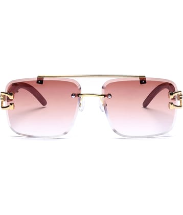 Hexxa Brown Oversized Sunglasses ( Pack of 1 )