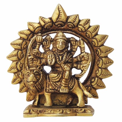 Brass Durga Ji Statue - Beautiful Handcrafted Goddess Idol, Height : 3 Inch (BSMAS1384 C)