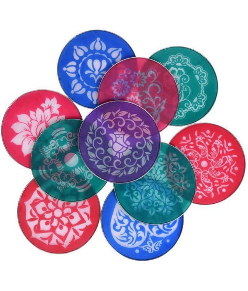 Vardhman Plastic Rangoli Making Round Stencil, Plastic Jali ( Pack of 10 )