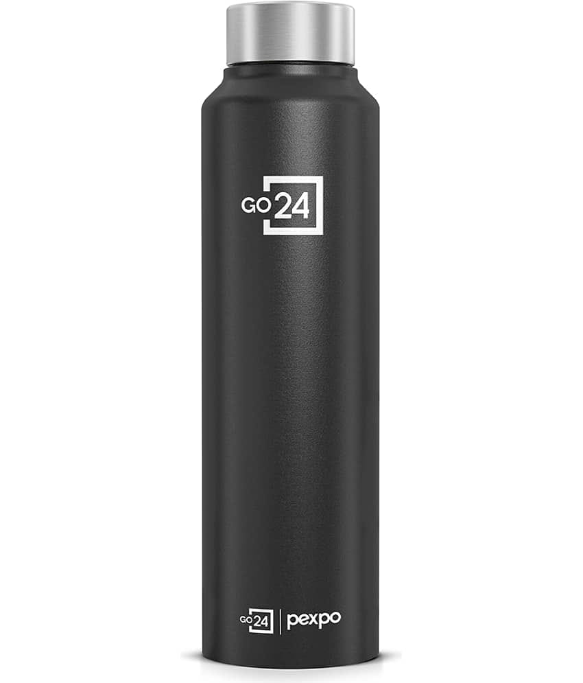 Go24 Chromo Black Stainless Steel Fridge Water Bottle 950 mL ( Set of 1 )