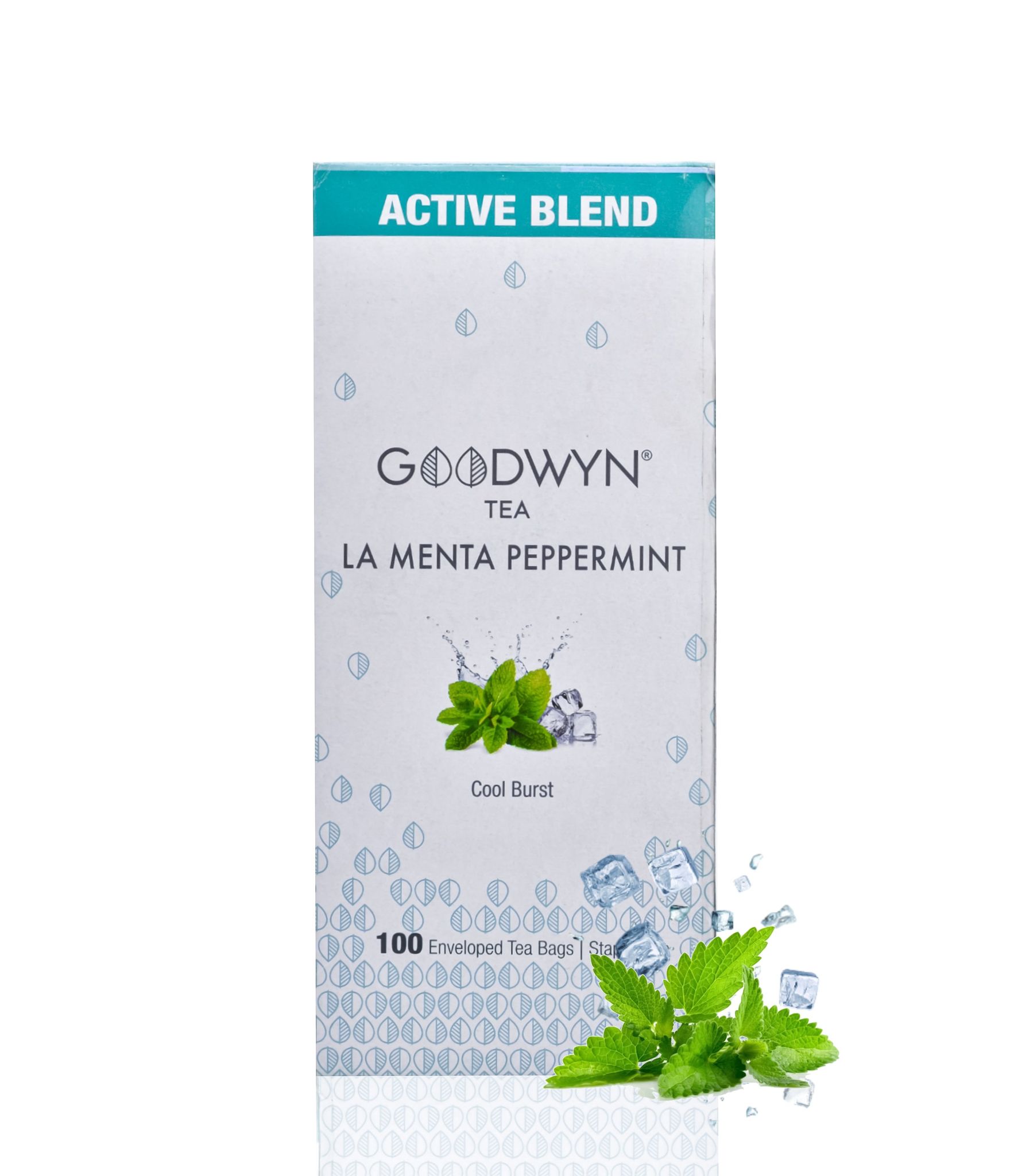 Goodwyn Peppermint Tea (100 Tea Bags) | Herbal Tea Made With Peppermint Leaves | 100% Natural | Plastic Free Tea Bags | No Caffeine Non Bitter | Rich in Antioxidants