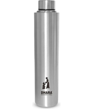 Dhara Stainless Steel Everfresh 1000 fridge Water bottle Silver Stainless Steel Water Bottle 850 mL ( Set of 1 )