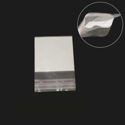 BOPP Self Seal Adhesive White Covers For Jewellery Display Packing Stationary Multipurpose-1.5x2 Inch / 100 Pieces