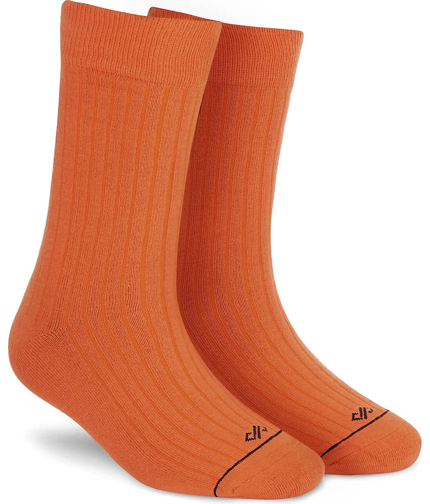Dynamocks Orange Casual Full Length Socks Pack of 1