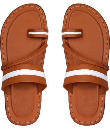 Style Height Tan Toe covered flip flop