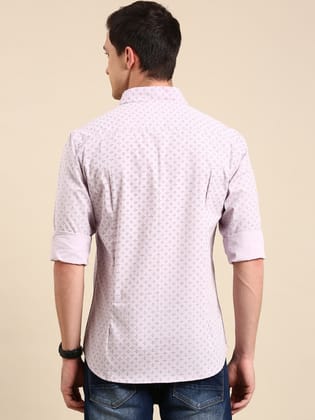 Lavender Printed Full Sleeves Shirt-40