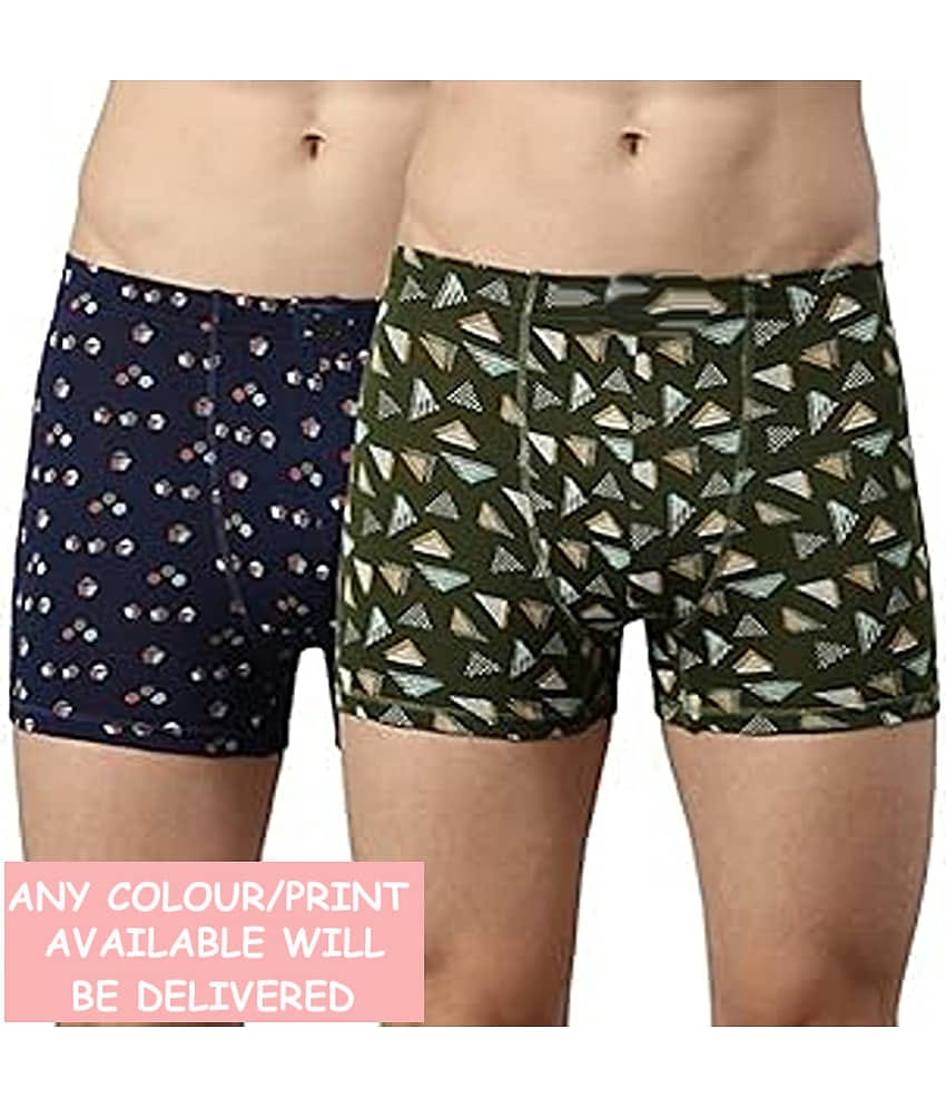 CAVENDRES Pack of 2 Cotton Blend Trunks For Men's ( Multicolor )