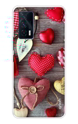 Valentine Hearts Soft Cover for IQOO 7