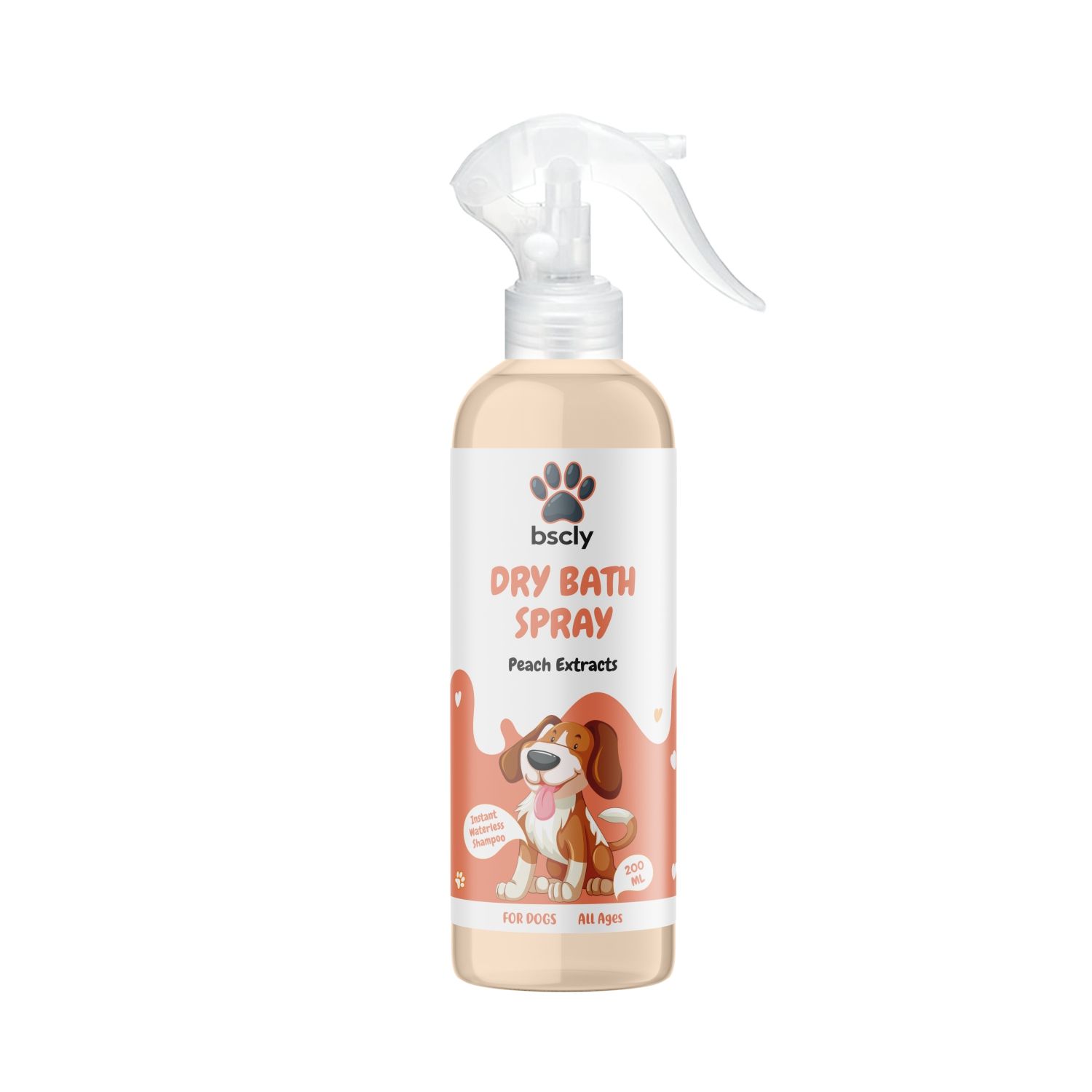 Bscly Dry Bath Spray  Peach, 200 ml