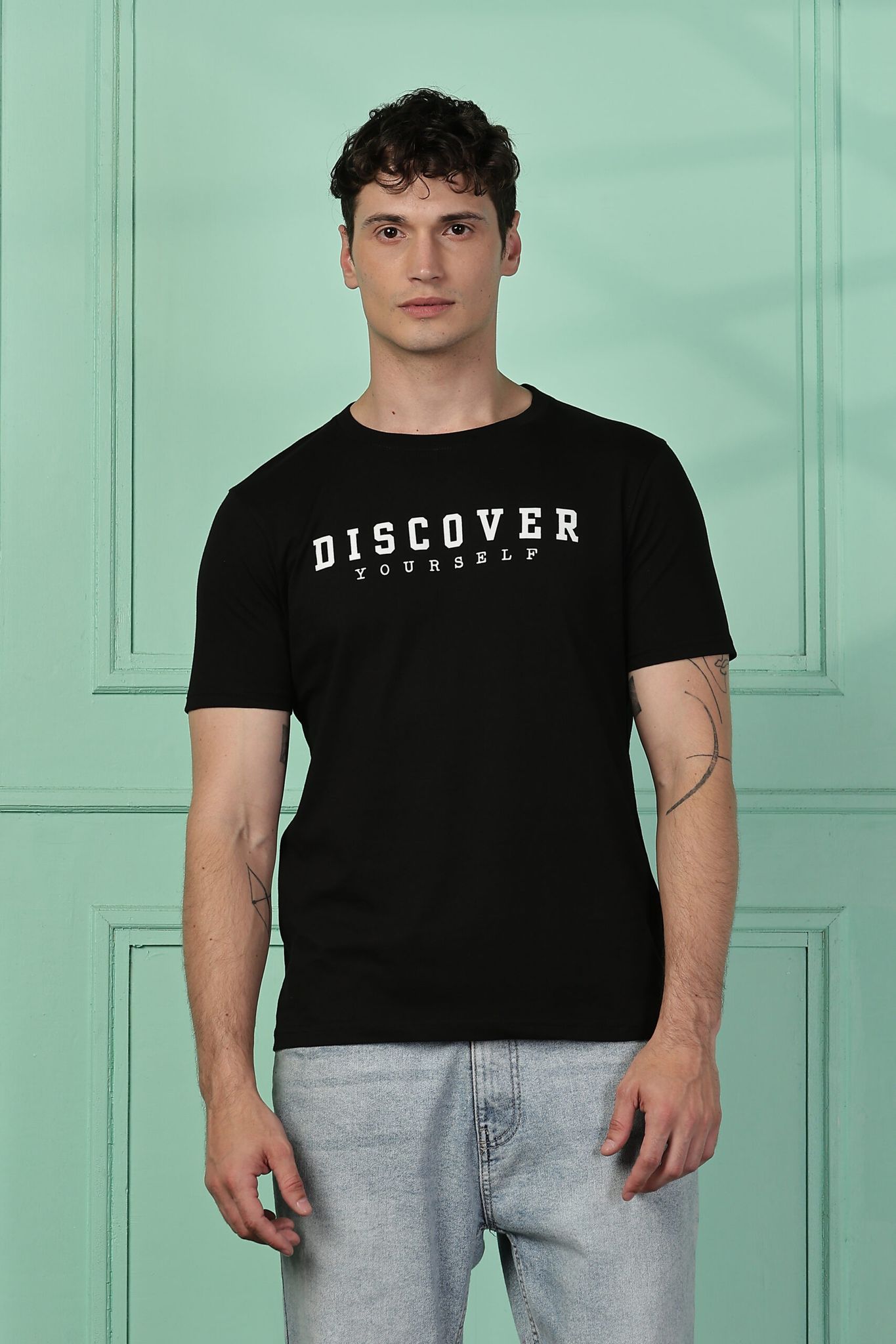 Cotton Black Discover T-Shirt