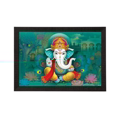 Lord Ganesha Satin Matt Texture UV Art Painting