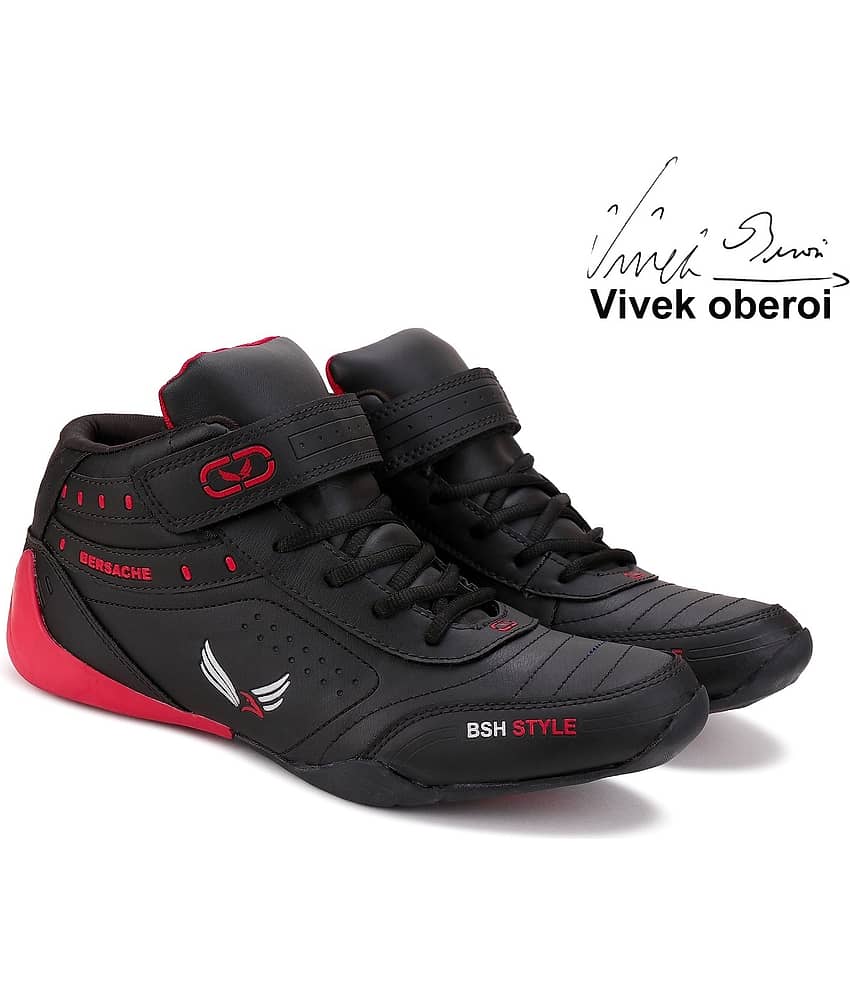 Bersache Black Men's Trekking Shoes