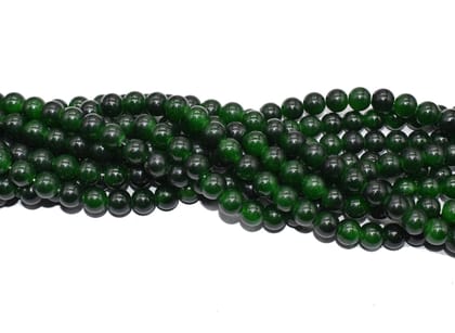 Gark Green Round Painted Glass Beads For Jewelry Making , 10 MM , (BWGB-312) Sold By Per String of Approx 80 Pcs-Per String of Approx 80 PCS (120 Gram) / Gark Green / 10 MM