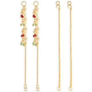 1gram gold Plated Kanchain Ear chain earcuff Ear to Ear Combo for Women & Girls