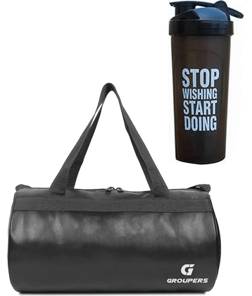 GROUPERS P.U. BLACK 20 Ltrs Gym Bag
