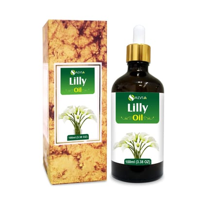 Salvia Lilly Oil With Dropper 100% Natural Pure Undiluted Uncut Essential Oil 100Ml Salvia Lilly Oil With Dropper 100% Natural Pure Undiluted Uncut Essential Oil 100Ml - Clear / 100 ml (Pack of 1)
