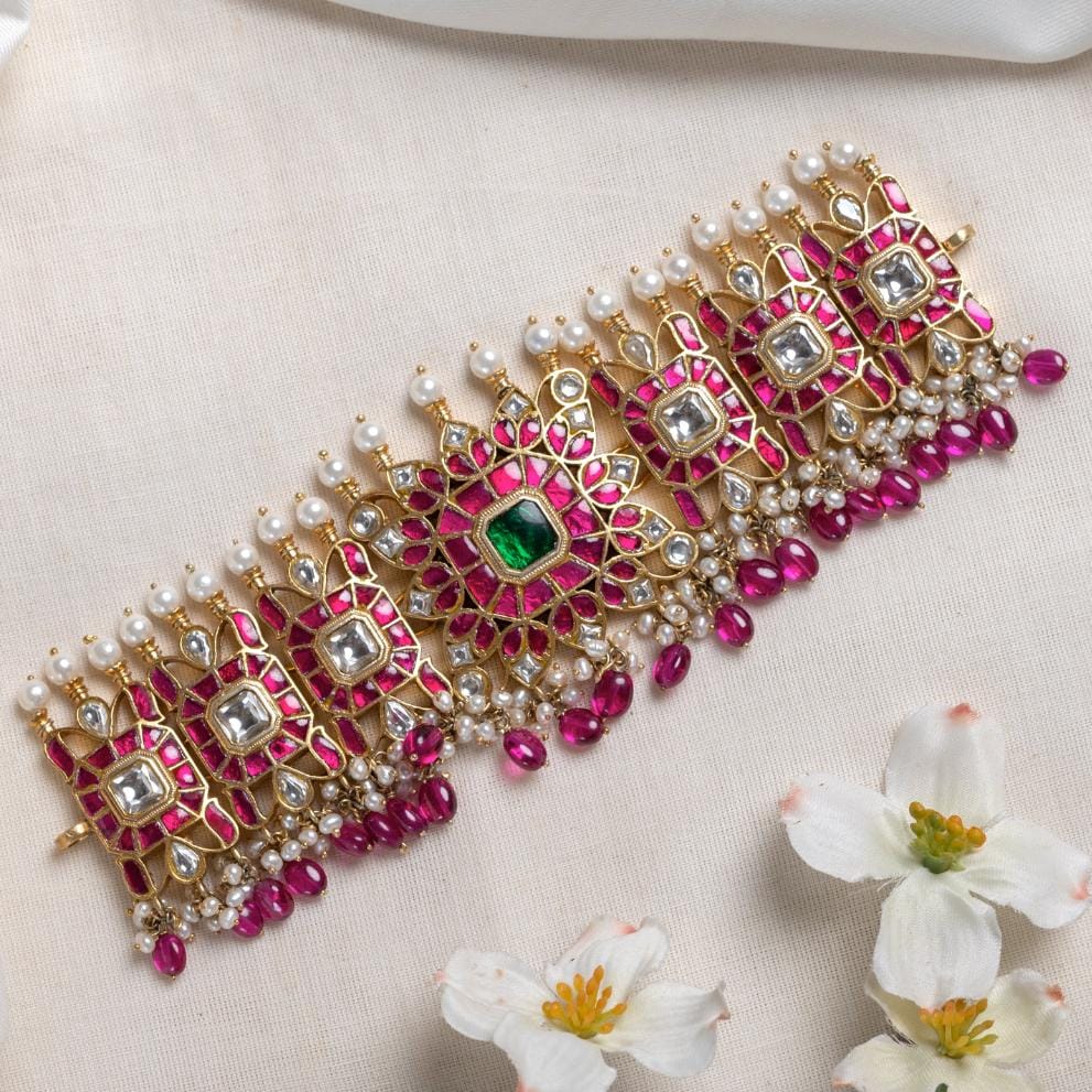 Gold Polish Silver Choker CH1727