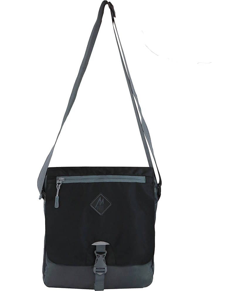 MIKE Black Polyester Casual Messenger Bag