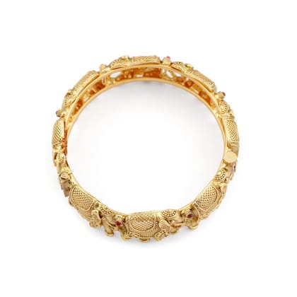 Traditional Gold Plated Rajwadi Elephant Kada