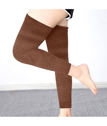 Infispace Pack of 2 Woollen Men's Solid Full Length Socks ( Brown )