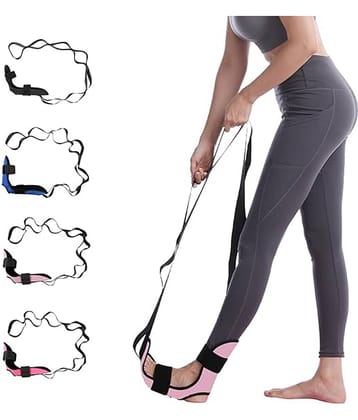 Ankle Stretcher, Foot Stretcher Calf Yoga Ligament Stretching Strap Ankle Leg Support for Plantar Dancers Fasciitis Drop Pain Relief Yoga Belt Equipment Band Stretch Black Pack of 1