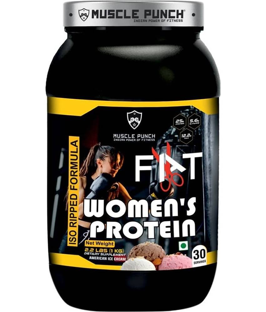 Muscle Punch - Women Protein Fat Loss Whey Protein Powder ( 1 kg , American Ice Cream - Flavour )