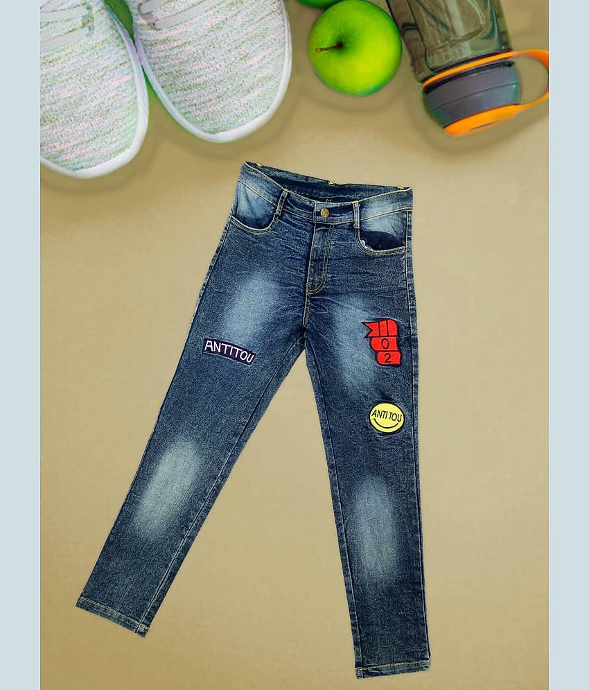 Me N My CLOSET Pack of 1 Boys 100% Cotton Jeans ( Blue )