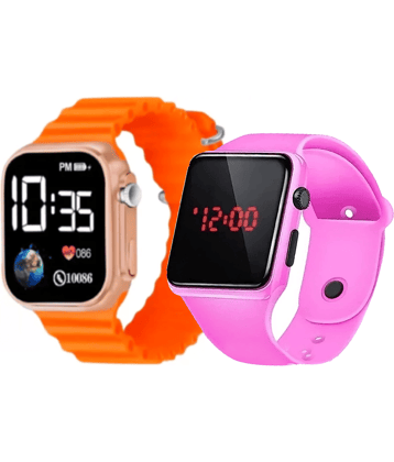 DECLASSE Orange Rubber Digital Womens Watch