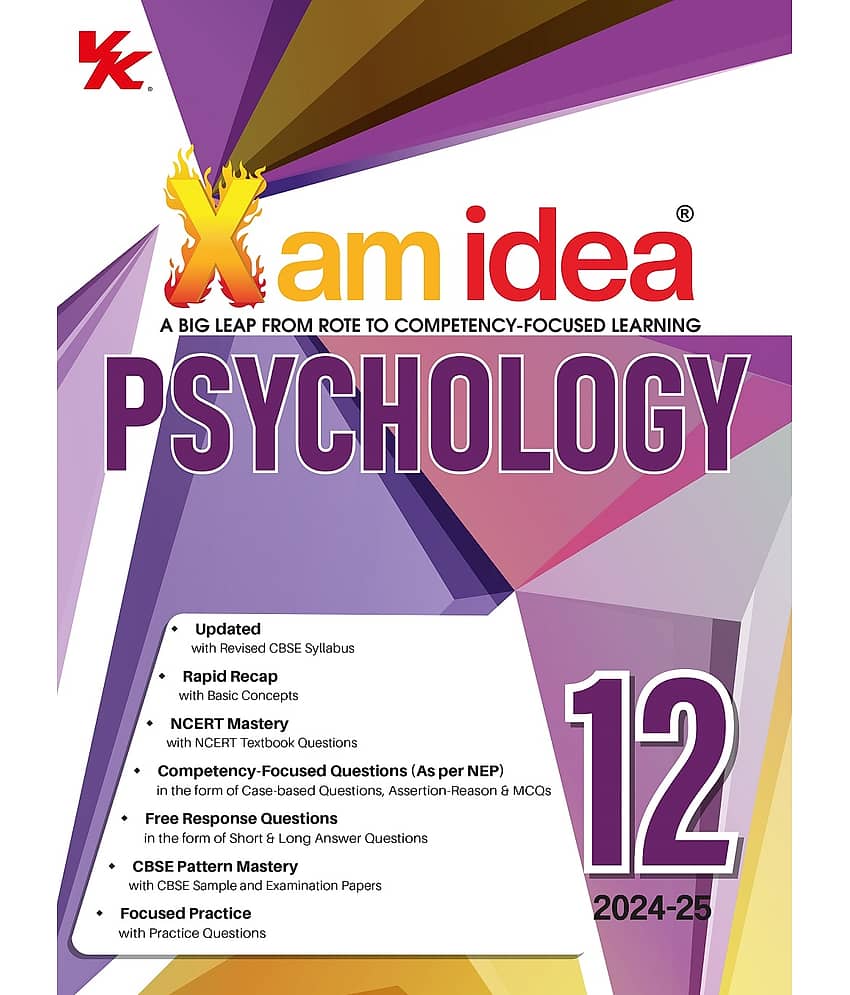 Xam idea Psychology Class 12 Book | CBSE Board | Chapterwise Question Bank| NCERT Questions Included | 2024-25 Examination