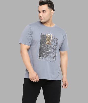 Xmex Pack of 1 Cotton Blend Regular Fit Men's T-Shirt ( Charcoal )