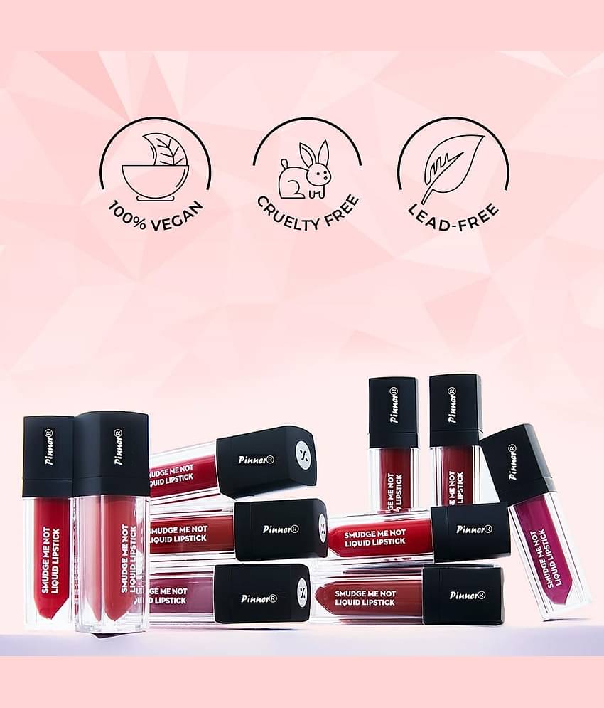 Pinner Multi Shade Everyday use Matte Lipstick (Set of 10)