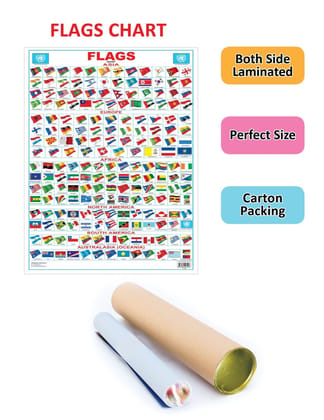 Flag Chart Educational Wall Chart - Both Side Hard Laminated (Size 48 x 73 cm) [Wall Chart] Dreamland Publications