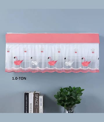 Sahaj Creation Single Poly-Cotton Pink AC Cover for 1 Ton Split AC