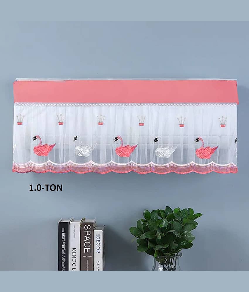 Sahaj Creation Single Poly-Cotton Pink AC Cover for 1 Ton Split AC