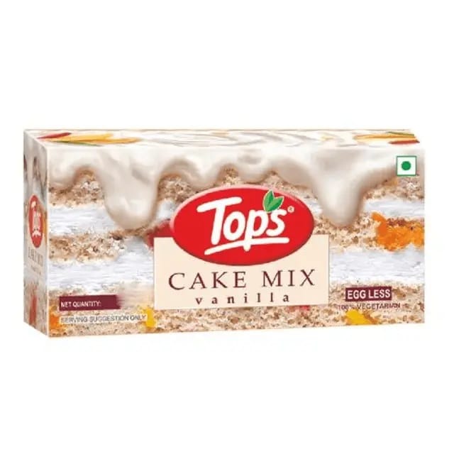 tops cake mix vanilla 225 gm (egg less)