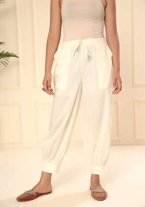 Ivory Pintex Afgani Pant-S