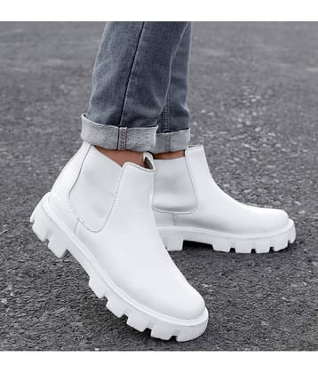 YUVRATO BAXI White Men's Chelsea Boots