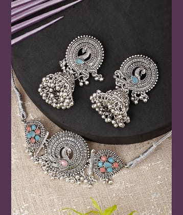 PUJVI Multi Color German Necklace Set ( Pack of 1 )