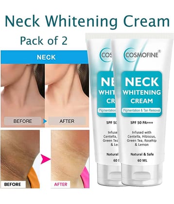 COSMOFINE Neck Whitening Cream, Goree Whitening Night Cream for All Skin Type 60 ml (Pack of 2)