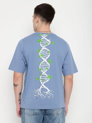 PUNK Blue DNA Oversized Tshirt-M / Blue / DNA