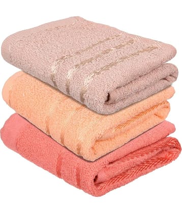 Swadesi E Shop Pack of 3 Cotton 351-400 -GSM Hand Towel ( Assorted )