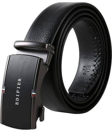 Edifier - Black Leather Men's Casual Belt ( Pack of 1 )