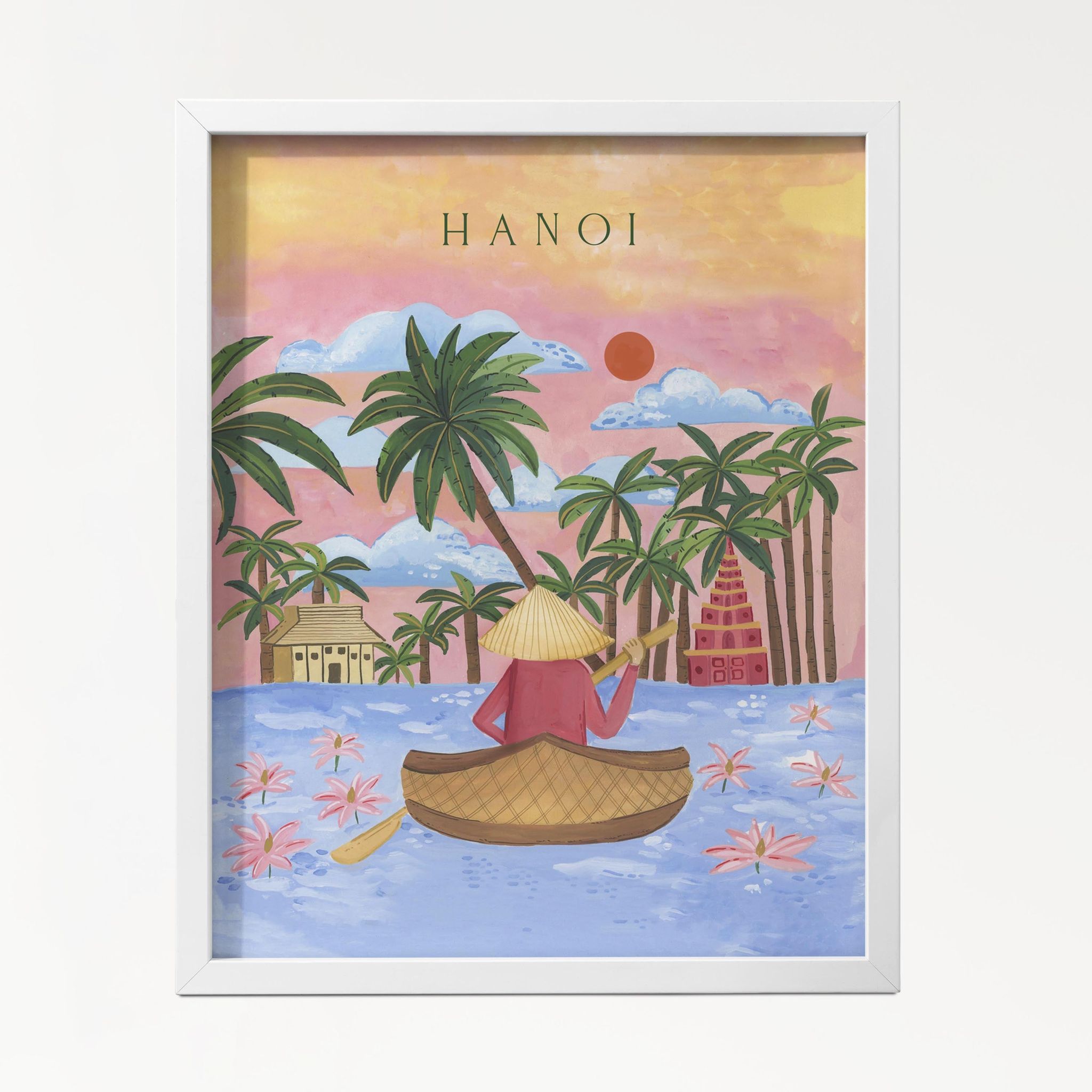 Hanoi Wall Art Frame-8 X 10 inches / White Frame