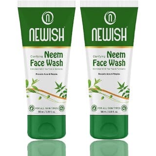 Newish Clarifying Neem Face Wash, Enriched With Aloevera, For Prevents Acne  Pimples, 100ml (Pack of 2)