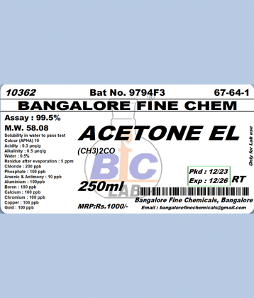 ACE/TO-NE EL Grade, 99.5% - 250ml