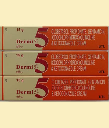 DERMI 5 CREAM 15 GM ( PACK OF 10) Day Cream 150 gm Pack of 10