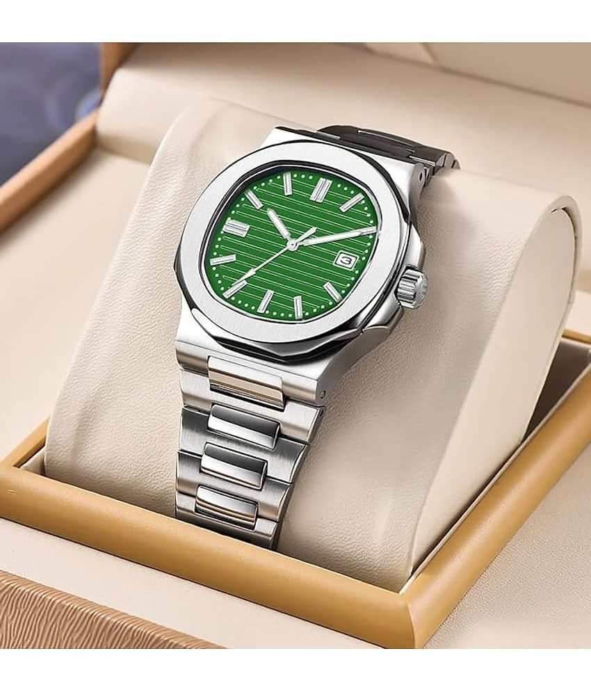 EEWHI Silver Stainless Steel Analog Men's Watch